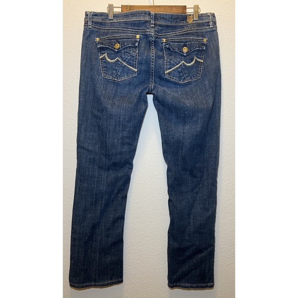 VINTAGE Pepe Jeans London PJL Women's Size‎ 34 Denim Embroidered Fleur-de-lis - Picture 1 of 16